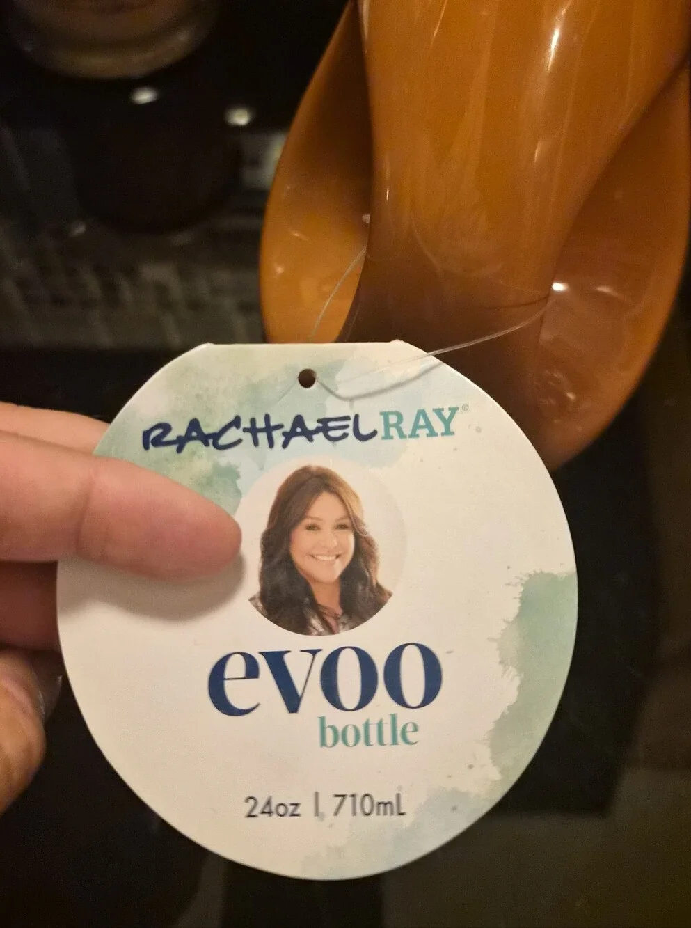 NWT Rachel Ray Evoo Ceramic Dispensing Bottle, 24 Ounce, Orange